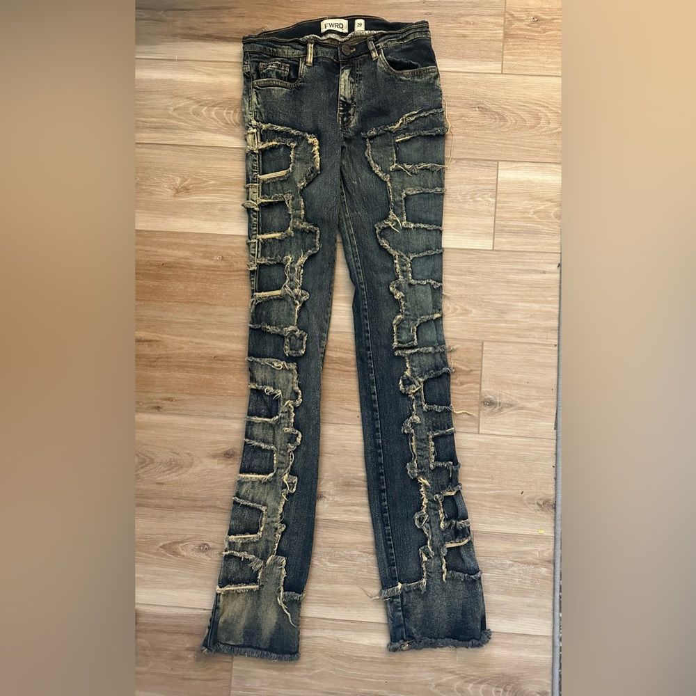 Fwrd Stacked Patchwork Jeans 2936
